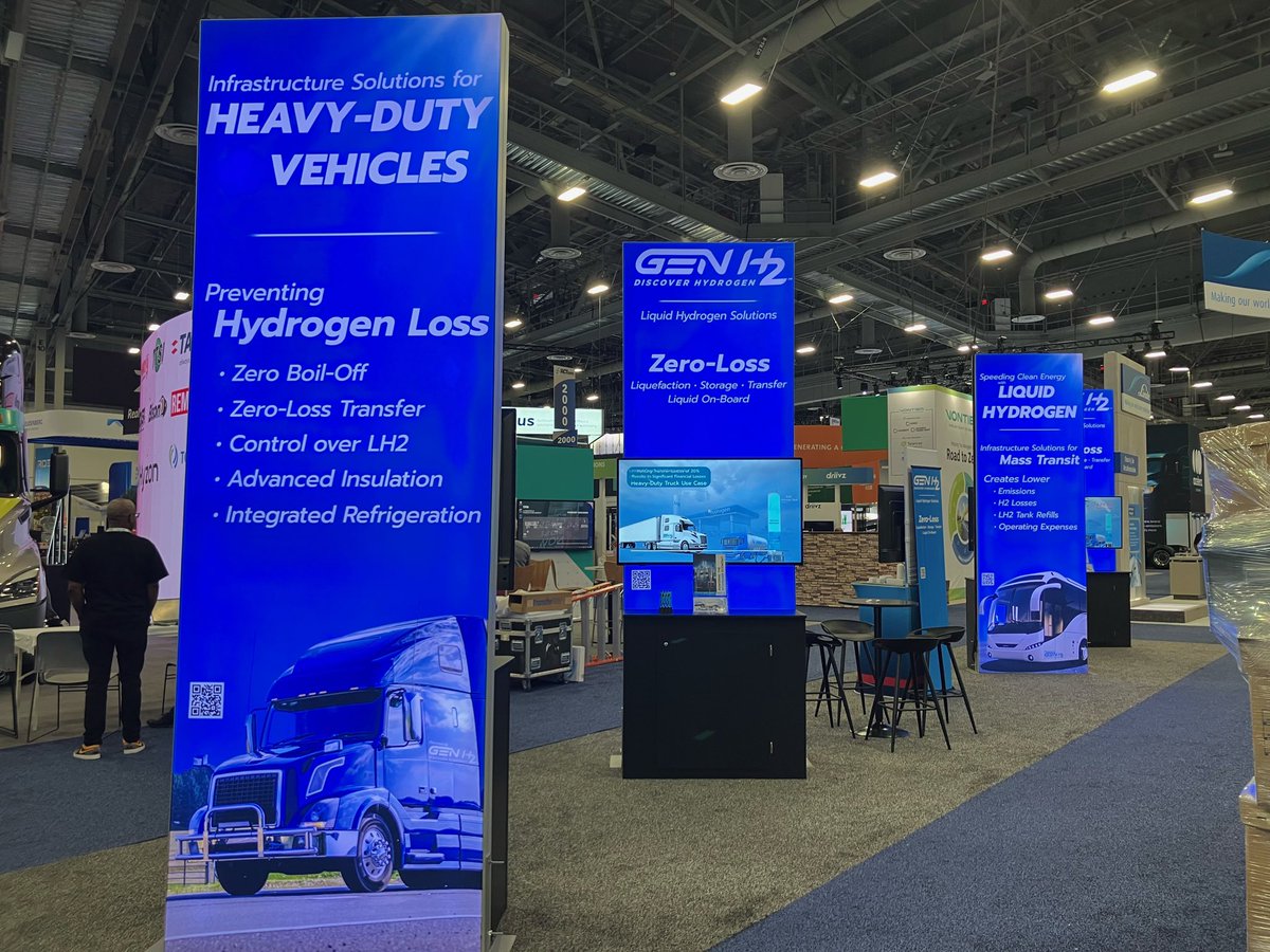 DiscoverGenH2's tweet photo. Letโs talk LH2 Zero-Loss transfer solutions! ๐๐ Stop by booth #1627 to speak with our #hydrogen experts about how our advanced technology can help you.
#GenH2 #ACTExpo #LiquidHydrogen https://t.co/Yxyi0EPrzn