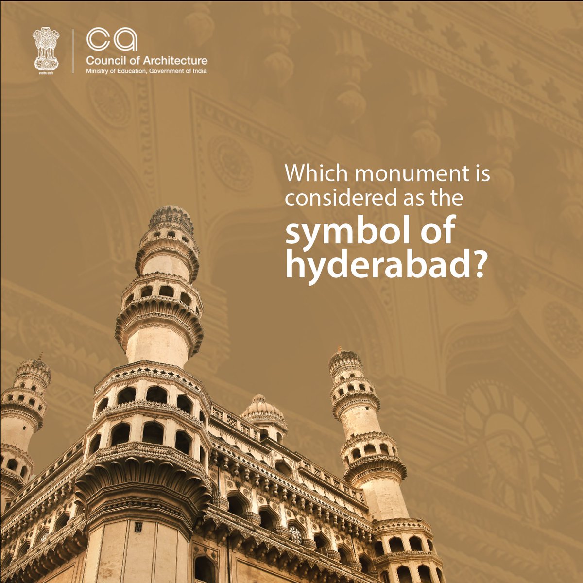 Test your knowledge of Indian history! Guess which monument is considered the symbol of Hyderabad.

#HistoryQuiz #quiztime #history #historicalarchitecture #funfact #architecture #architects #councilofarchitecture