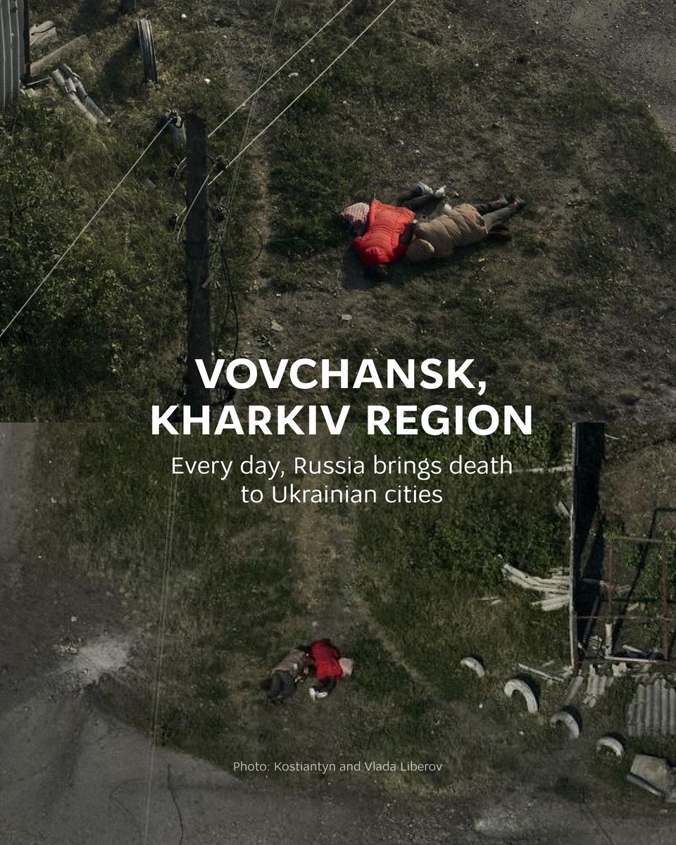 Until Russia’s army of war criminals is defeated and stopped, death will walk our cities. #Vovchansk is a city that Russia is completely destroying, following the same genocidal practices towards civilians as in other cities across Ukraine.