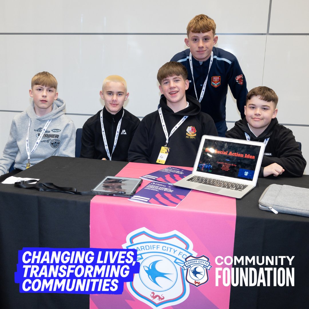 The @premierleague Inspires Challenge empowers participants to take on a social action project and make a difference to the world around them 💙 Cardiff City FC Community Foundation representatives developed a project on how to improve mental health and well being 👉