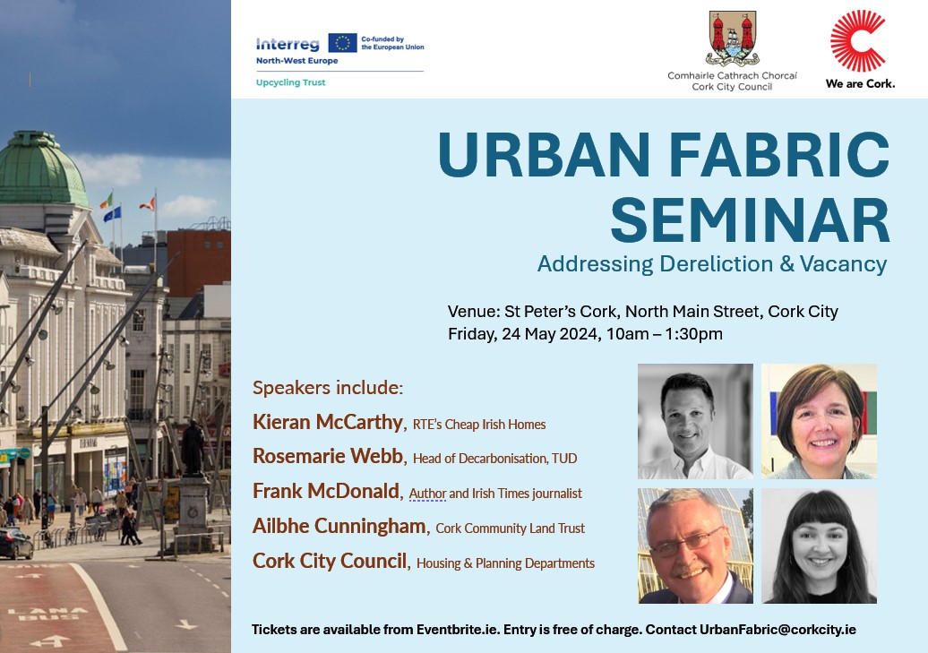 Kieran McCarthy of RTE’s Cheap Irish Homes is just one of the speakers at Cork City Council’s upcoming vacancy event, which aims to give practical advice to owners of vacant and derelict properties. St.Peter’s, North Main Street Fri.24.May. Free eventbrite.ie/e/899790436417…