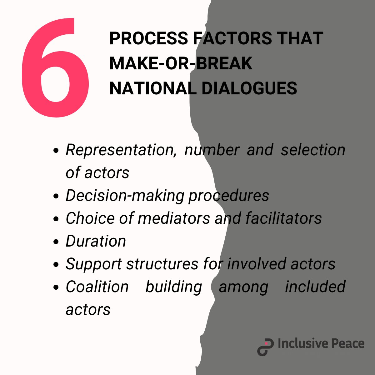 What are the top make-or-break process factors of #nationaldialogues? 

Check out our report on the factors that influence the outcomes of national dialogues 🗨️ 💬

Full report ➡️➡️➡️ow.ly/FFGg50RQOKV