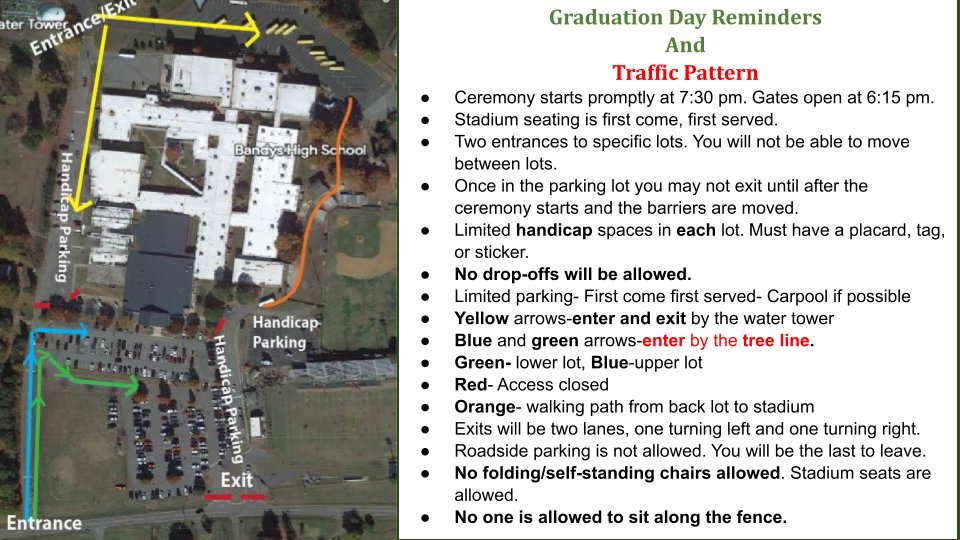 Graduation Day Reminders Please read!