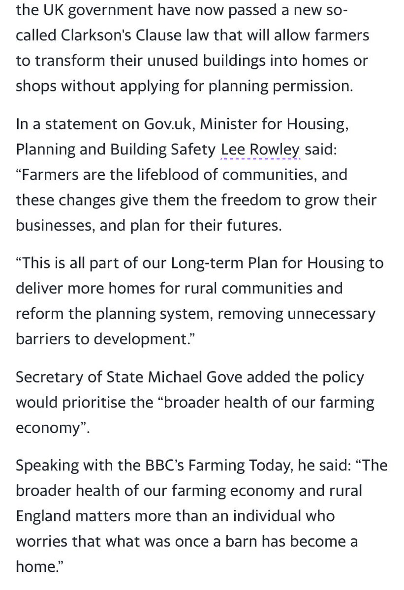 Scrapping planning permission for farm buildings creates extra need to mandate swift bricks ⁦@luhc⁩ ⁦@michaelgove⁩ You’ve made it EVEN harder for cavity nesting birds to find nesting habitat. The least you could do is mitigate this further loss ⁦@ZacGoldsmith⁩