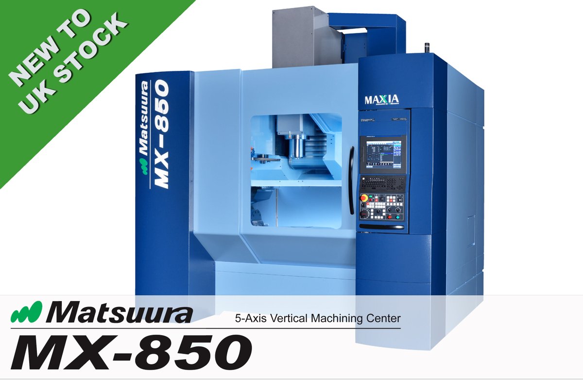 UK Stock Machine of the Day! MX-850 – 5 axis, single table, 60 tools, 20K spindle. This MX-850 is automation ready, with auto-door & a host of other features as standard required for robot integration. Call us on 01530 511400 to arrange a viewing. #ukstock #5axis