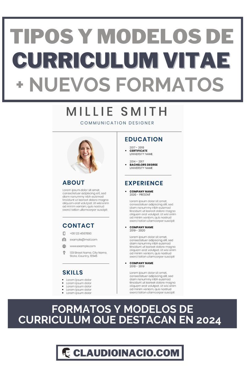 cinacio06's tweet photo. 📌  Tipos y Modelos de Curriculum Vitae + Ejemplos de cv 👉 https://t.co/lXrm1jSjLf 

#cv #curriculum #curriculumvitae https://t.co/zzUZUrMIoz