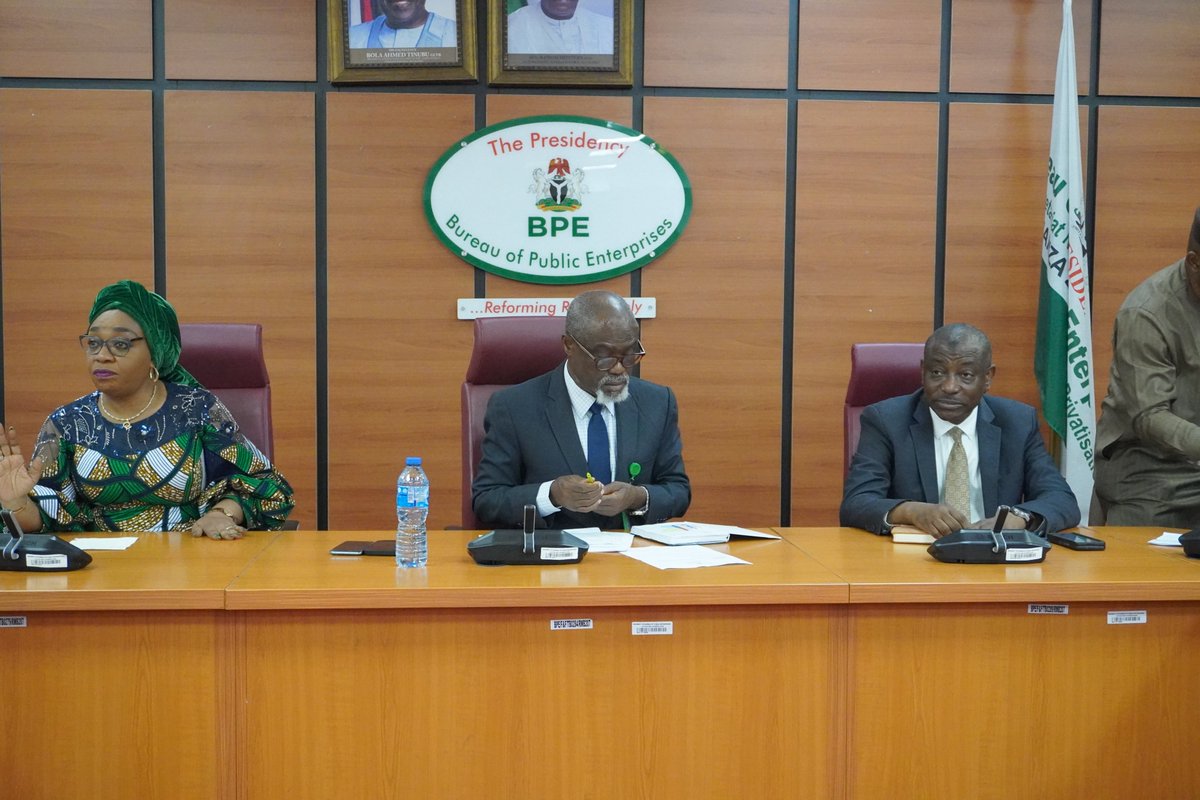 Mr. Aloke Amaechi, Ag. DG (BPE), Mrs. Folashade Joseph,  MD NAIC, and Mallam Abbas U. Masanawa MD (NIRSAL) during the inauguration ceremony of the PTD of the government's ongoing efforts to reform and reposition NAIC and NIRSAL to better serve the agricultural sector.