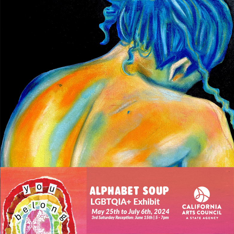 Are you in the Roseville area? Well then, you won't want to miss Alphabet Soup, a gorgeous LGBTQIA+ exhibit starting May 25!

Here's a little sneak peek at my pastel & paint piece that's going to be exhibited at @bluelinearts gallery!!! 
Come see it!!! ❤️🧡💛💚💙💜🤎🖤