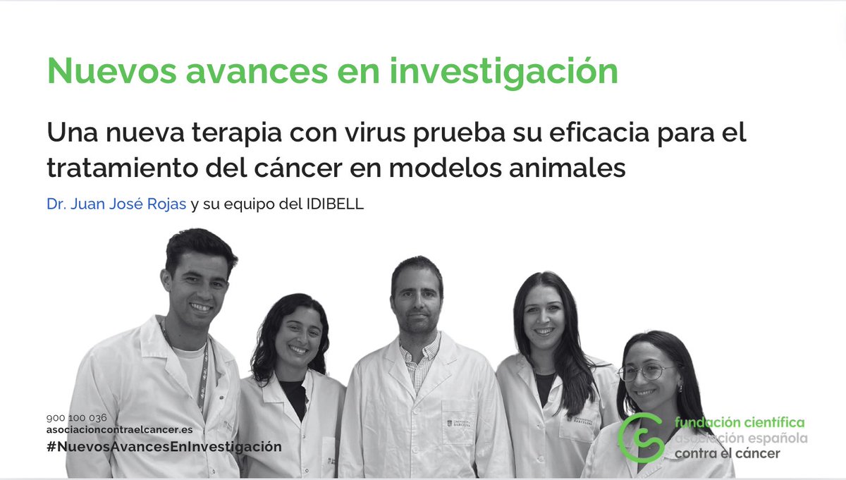 La inmunoterapia vírica es una prometedora estrategia para el tratamiento del cáncer. El equipo del Dr. Juan José Rojas del IDIBELL ha desarrollado una nueva cepa vírica, denominada IOVA, capaz de inducir muerte celular inmunogénica a células tumorales. - pubmed.ncbi.nlm.nih.gov/38734899/