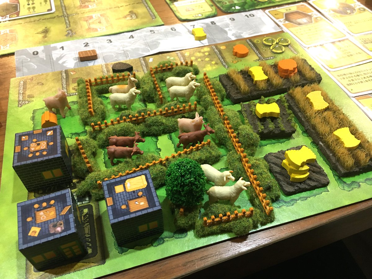 ついに念願だった「アグリコラ」初プレイ👨🏻‍🌾
とてもわかりやすいインストをしていただいたのと豪華なアップグレードで最高の農業体験ができました✨
自分の農場を動物や農作物でいっぱいにできて大満足🐄🎃🐑🍞🐖

#Bエース #京都 #ボドゲ #ボードゲーム #ボードゲームカフェ