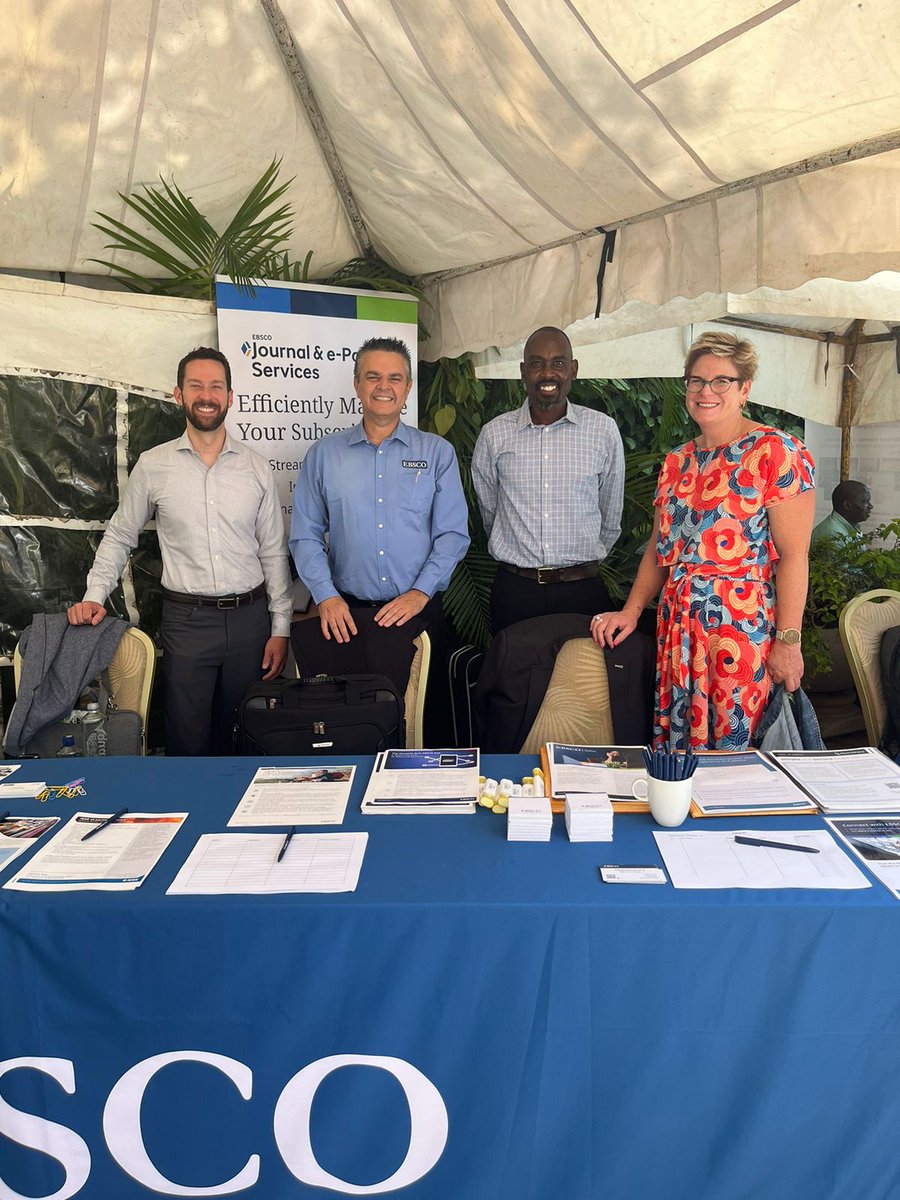 KLISCKenya's tweet image. All smiles from team @EBSCO 
Thank you for your support and partnership.  Let&apos;s continue to inspire and empower libraries💪🏿
#KLISCconference2024 
#2024KLISConference 
#empoweringlibraries