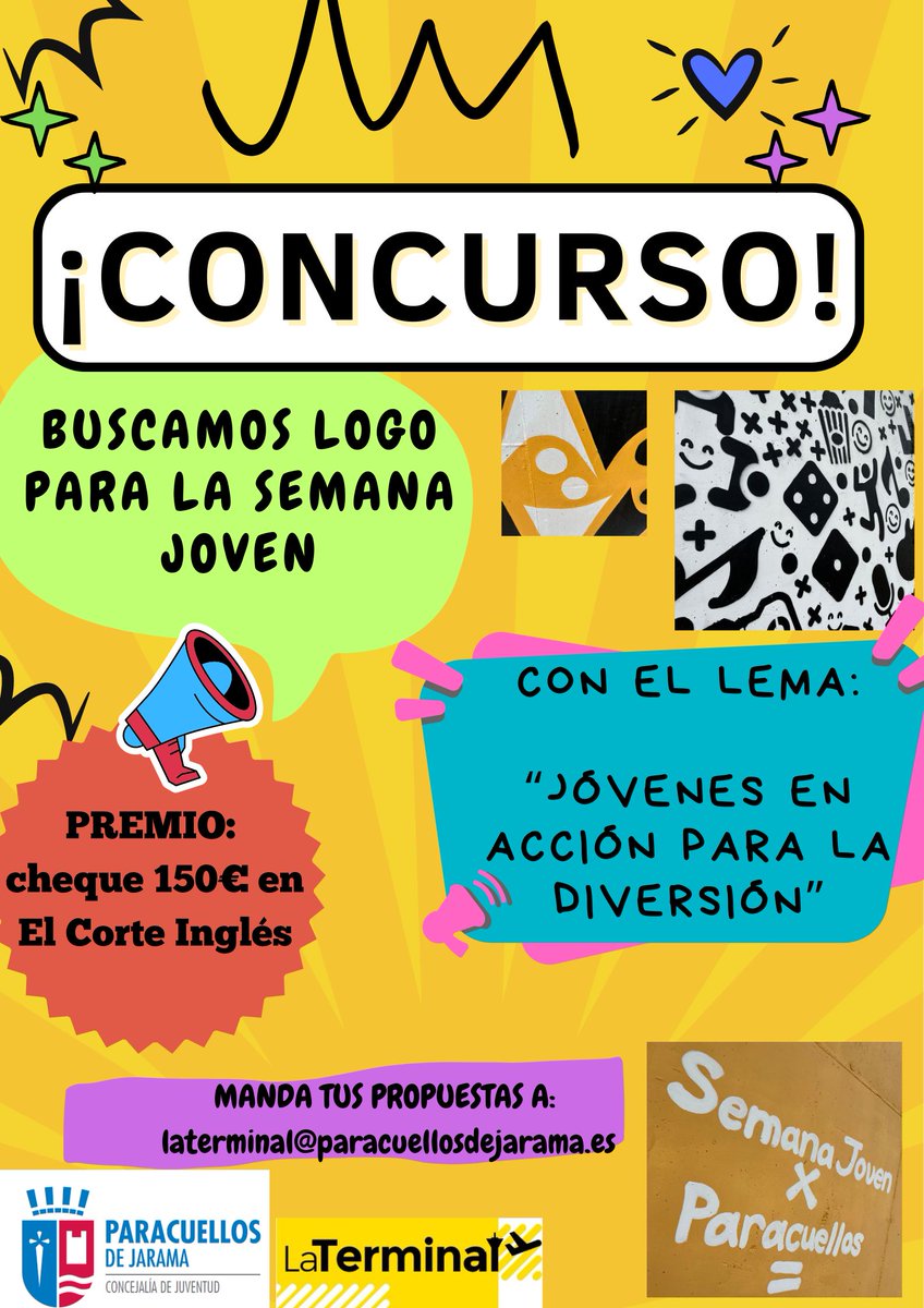 Concurso en #paracuellosdejarama Buscan el logo para la semana joven