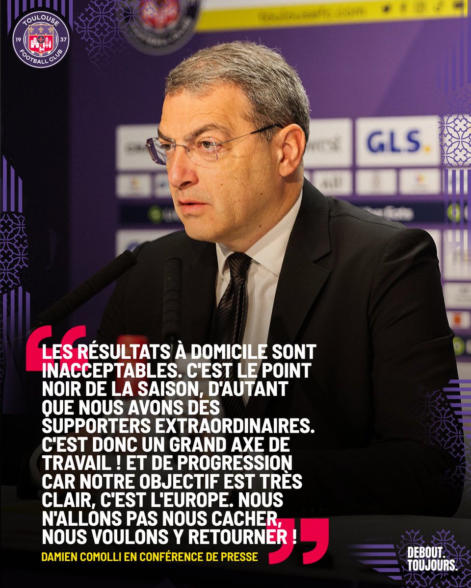 ToulouseFC's tweet photo. Devenir plus performants au Stadium, pour viser l'Europe 🎯

Un objectif fort pour la saison 2024-2025 à venir ! https://t.co/A4Na3T4XAq