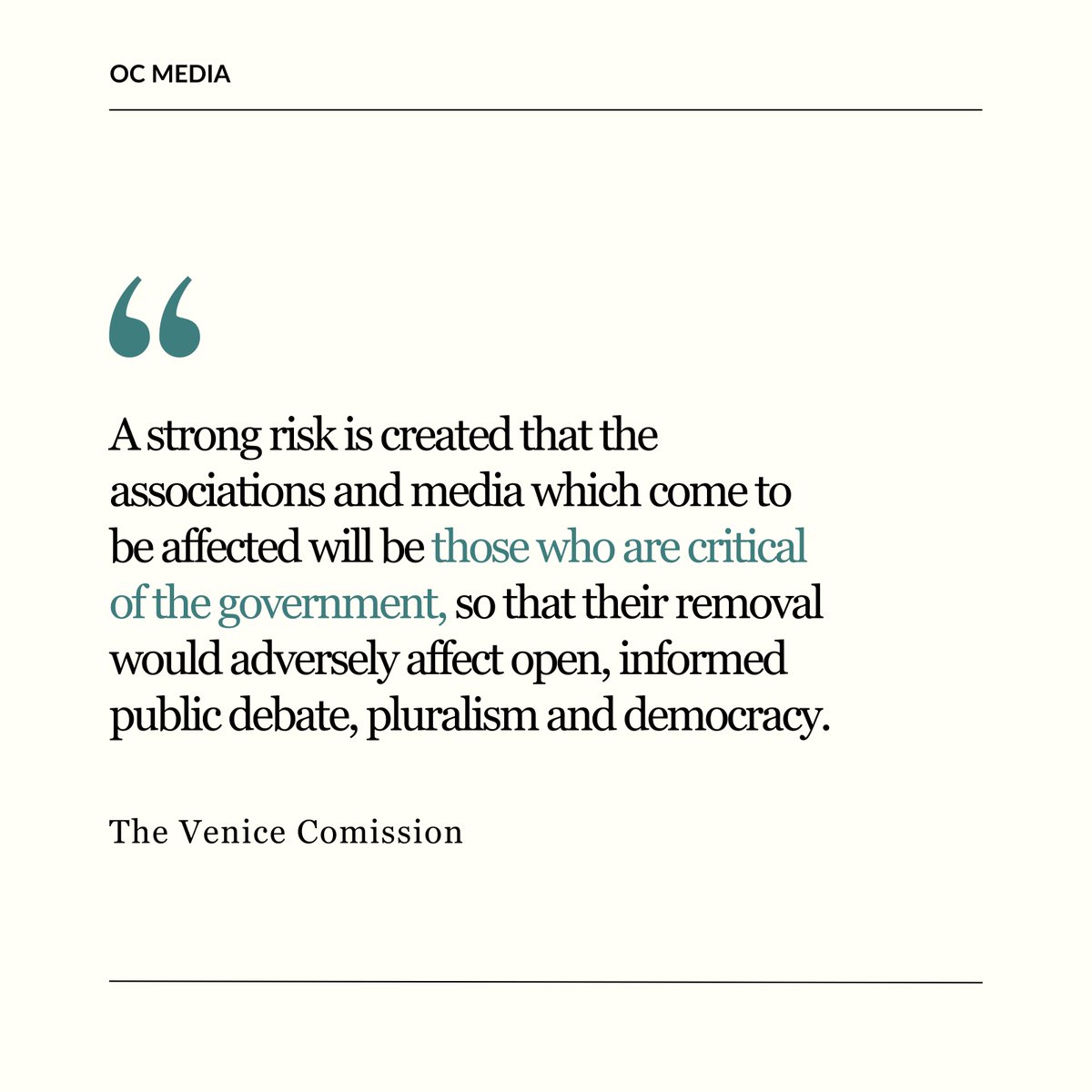 The Venice Comission last night issued a damning report on Georgia’s foreign agent law, slamming it as a violation of the rights to freedom of expression, freedom of association, privacy, and the principle of non-discrimination. ➡️ Live updates: oc-media.org/georgias-forei…