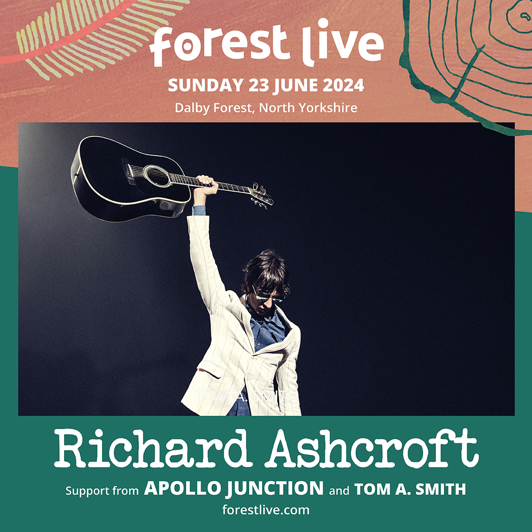 We're delighted to share @tomasmithmusic will be joining @ApolloJunction to support @richardashcroft at Forest Live 2024 here in Dalby Forest on Sunday 23 June 🌳 There’s still plenty of time to get your tickets! 🎟️ Book yours now: forestlive.com/richardashcroft