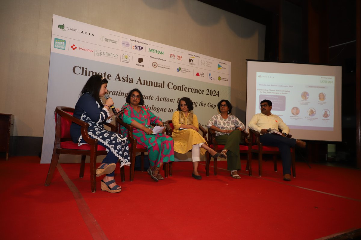OfficialSamvada's tweet photo. We are glad that Samvada could be part of the Climate Asia Conference 2024 at the Indian Institute of Science, Bengaluru! Our Co- Executive Director, Dr. Savitha Suresh Babu, joined the panel discussion on ‘Accelerating Climate Action: Bridging the Gap from Dialogue to Action.’ https://t.co/B0PUEah1Sq