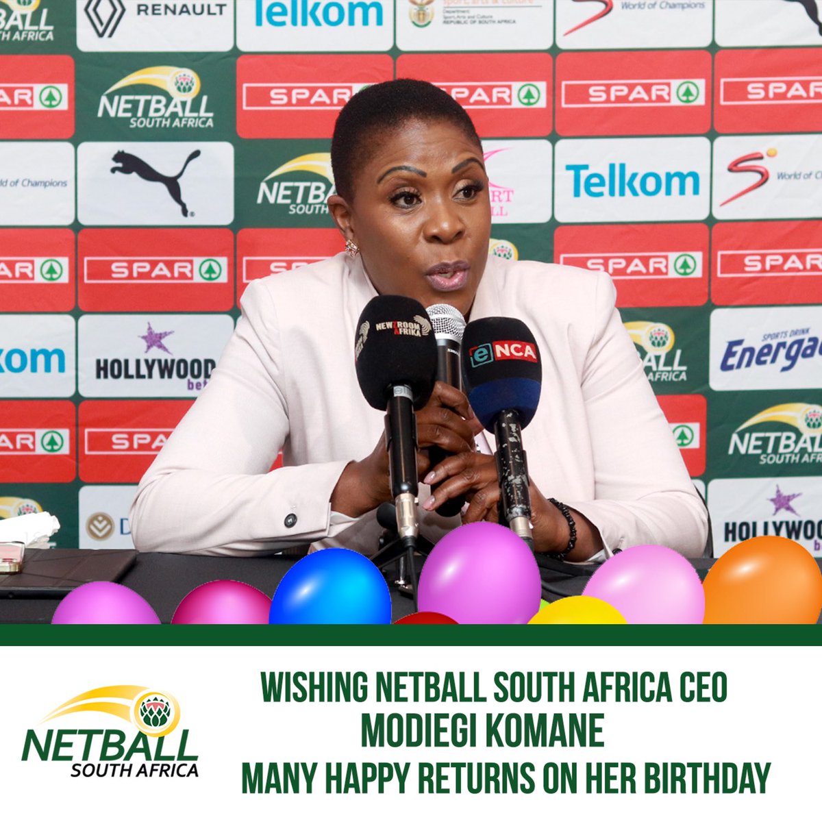 Happy Birthday CEO, here’s to another year of growth, success, and making netball magic happen! Cheers to our CEO extraordinaire!” 🎊🎊🏐🇿🇦😁

#netballsouthafrica | #netballfamily