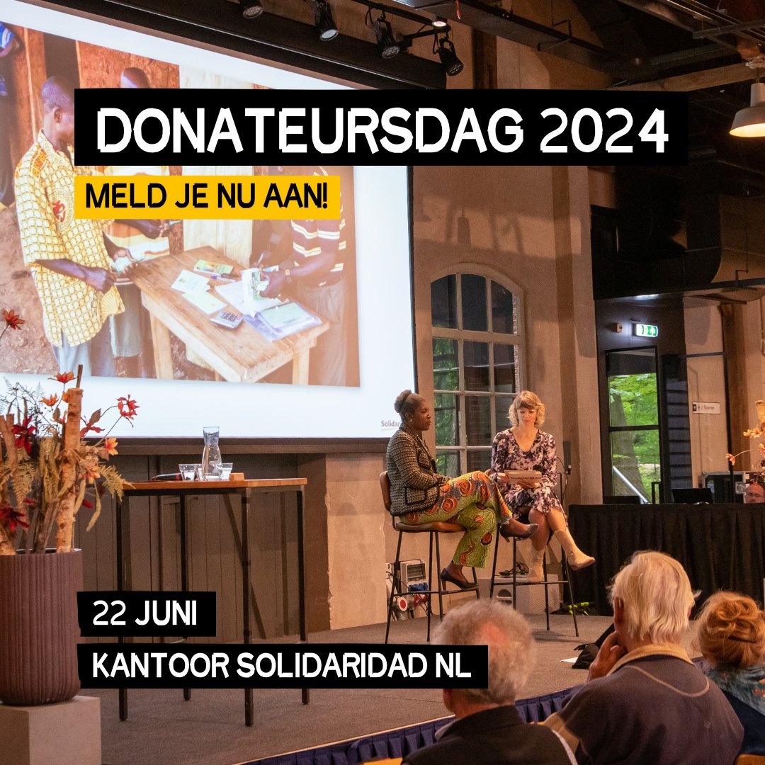 Wil jij weten wat Solidaridad in 2023 heeft bereikt? En welke projecten een verschil gemaakt hebben voor boeren, arbeiders en mijnwerkers wereldwijd? Meld je dan aan voor #Donateursdag op 22 juni!

📍 Kantoor Solidaridad Nederland, Utrecht
🎫 Gratis via loom.ly/nbu-n7s