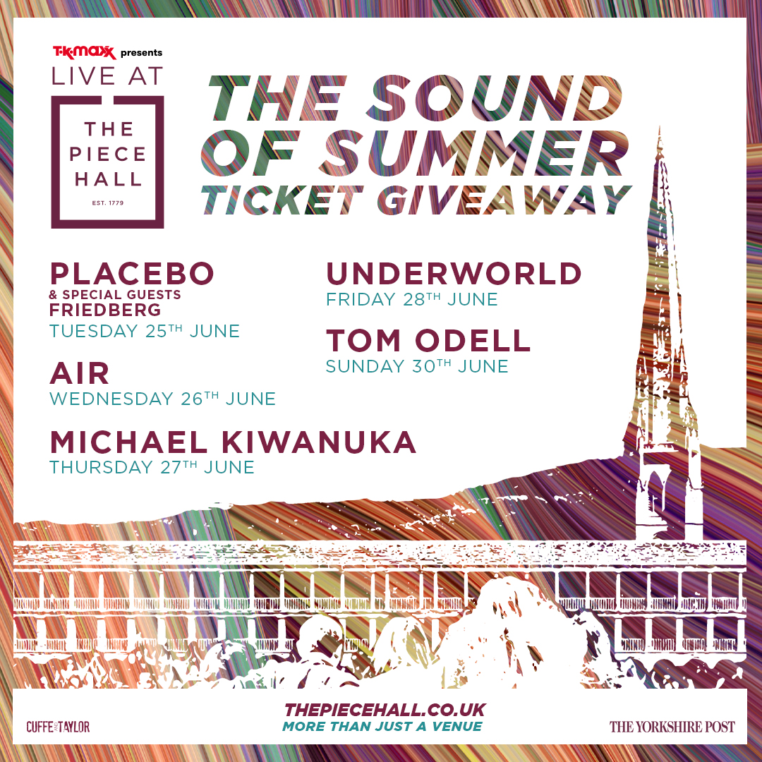 📷 THE PIECE HALL COMPETITION 📷
In the second competition of our summer partnership with TK Maxx presents Live at The Piece Hall in Halifax, we're offering the chance for our digital subscribers to win tickets to a host of shows 

Visit landing.yorkshirepost.co.uk/sound-of-summer for more info!