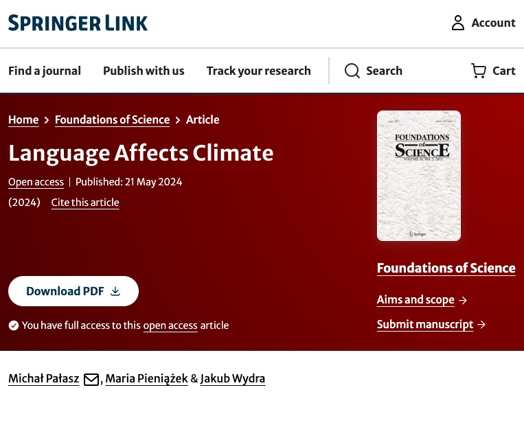 Finally published! <3

Language Affects Climate
link.springer.com/article/10.100…
PDF rdcu.be/dICQf

Go and read, conduct similar exercises and implement solutions in public and business policies and strategies that want to address the causes of the current polycrisis.

PL below