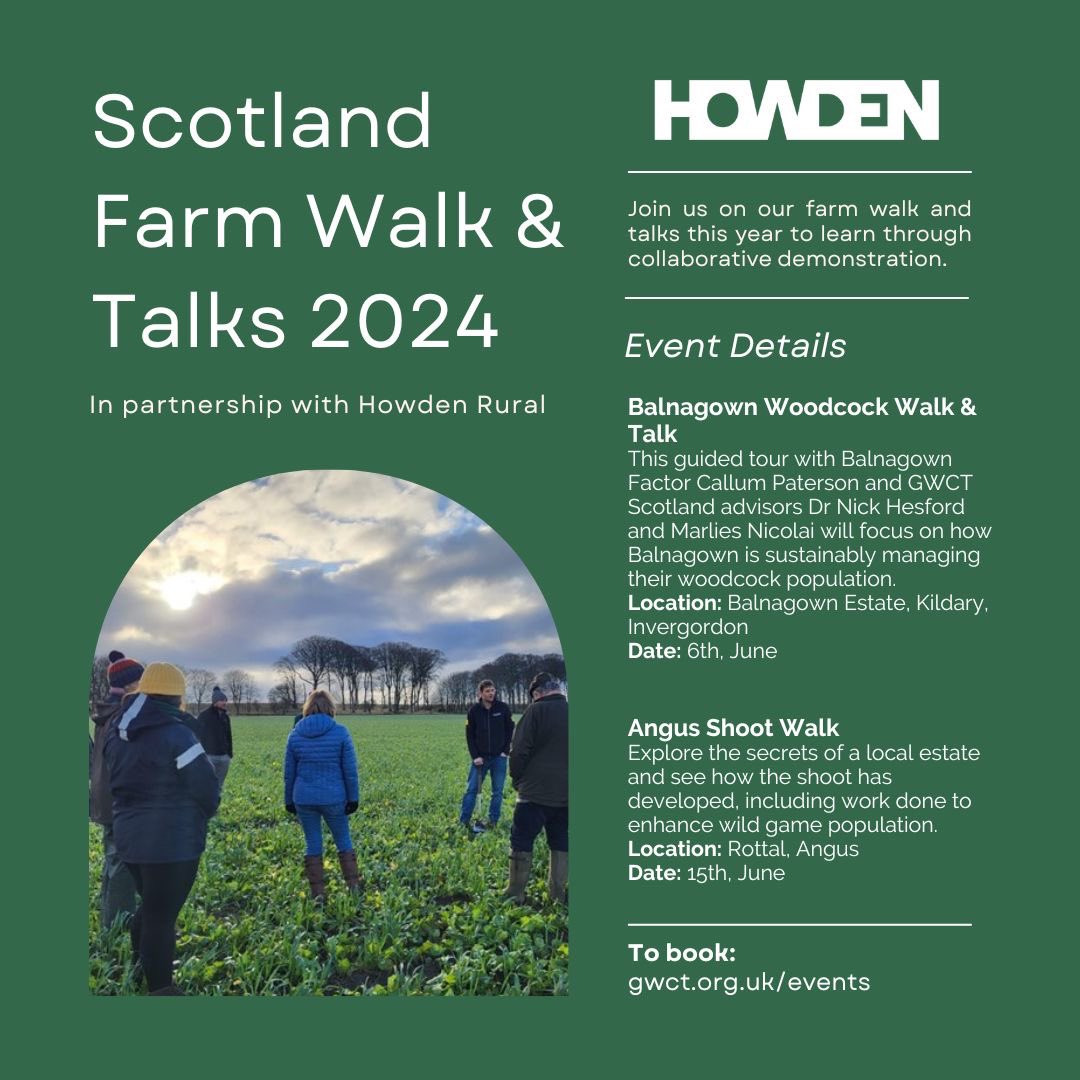 🌾 FARM WALK & TALKS 2024 🌾 In partnership with Howden Rural, we are delivering our Farm Walk & Talks for 2024. 👇🏻 To find out more and book tickets, visit: Balgowan: gwct.org.uk/events/calenda… Rottal: gwct.org.uk/events/calenda…
