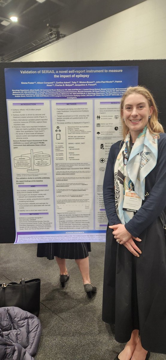 So proud to present our team's work to #Neurology colleagues at ANZAN - validation of the #Seizure Related #Impact Assessment Scale <a href="/STMneurosci/">Monash STM Neuroscience</a>