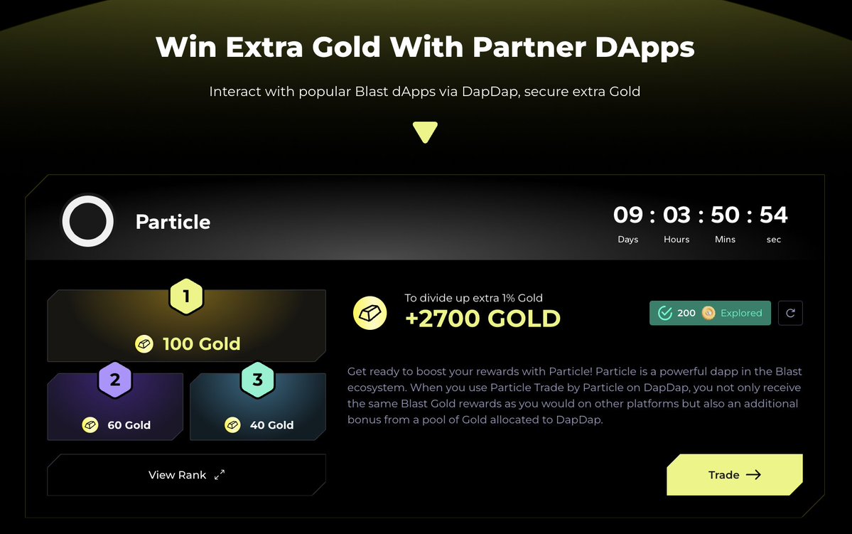 Pro tip: use Particle apps through DapDap for extra Gold

Literally free money waiting for you
✶ dapdap.net