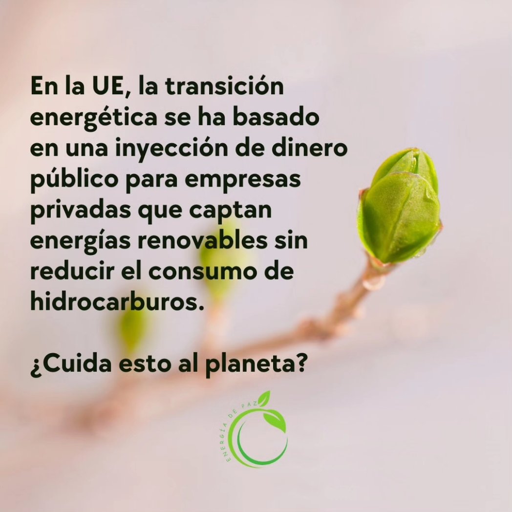 🗳️A las puertas de las elecciones al Parlamento Europeo, queremos recordar la importancia vital de tomar medidas valientes en materia de energía para frenar la #emergenciaclimática y cuidar de la vida del planeta. ☮️🌱Necesitamos #energiadepaz ➕info fund-culturadepaz.org/energia-de-paz/