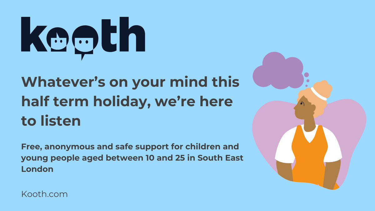 With the May half term holidays approaching, Kooth is still available to support young people throughout the week - offering free, safe, and anonymous mental health support 💙 #WellbeingWednesday