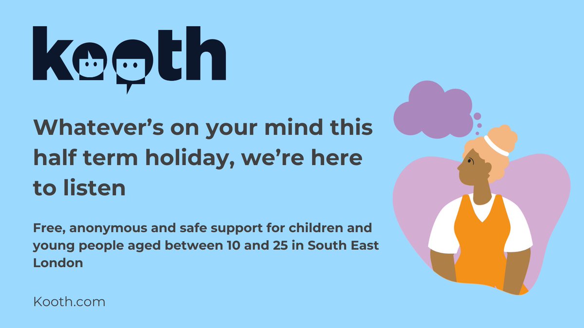 EleanorC_Kooth's tweet photo. With the May half term holidays approaching, Kooth is still available to support young people throughout the week - offering free, safe, and anonymous mental health support 💙 #WellbeingWednesday https://t.co/LDTCueGrFB