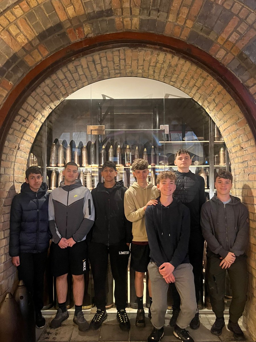 Some of the Coach A boys at Hooge Crater Museum