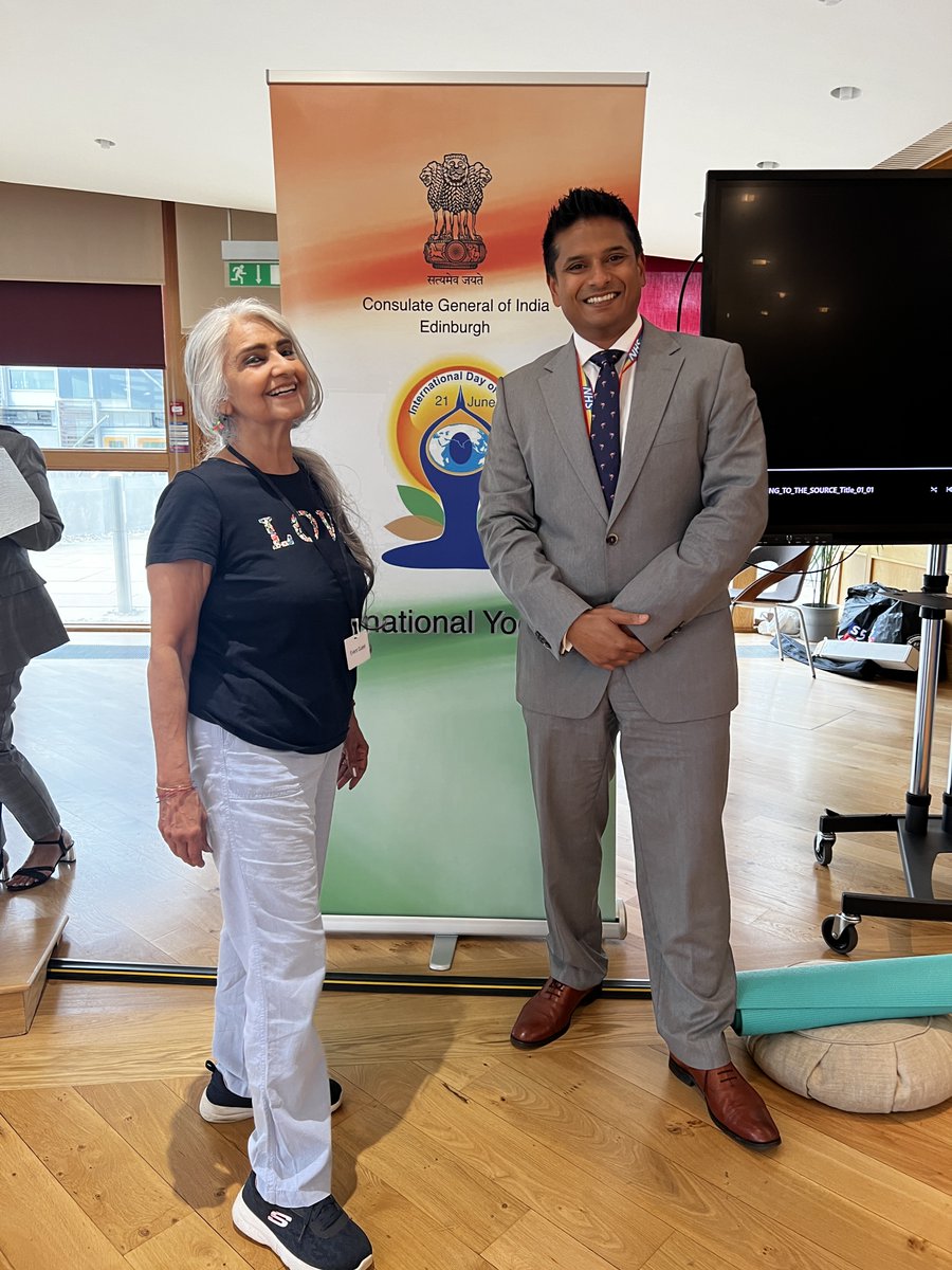 Thank you @PamGosalMSP for arranging an #InternationalYogaDay event this week with @yogamanjulika - attended by many MSP colleagues & @IndiaInScotland Yoga is amazing for our mental & physical health - also culturally significant for those of us of Indian heritage