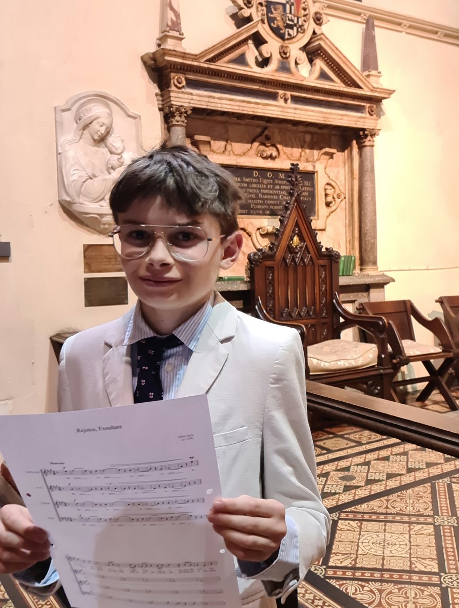 One of our composition pupils, Julian, recently donated his 3rd composition, 'Anthem Rejoice Exsultare' for SATB & organ, to the Church of England liturgy of music. In recent years, Julian also donated a Motet & Hymn. Congratulations, Julian! #MusicEducation #YMS #Composition