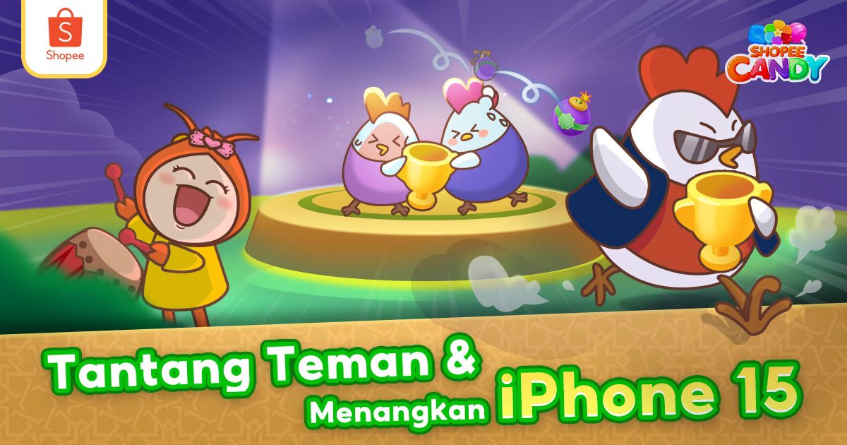 Ayo, main Liga Shopee Candy dan menangkan 300JT Koin serta iPhone 15! shp.ee/7cb9yzdzl90