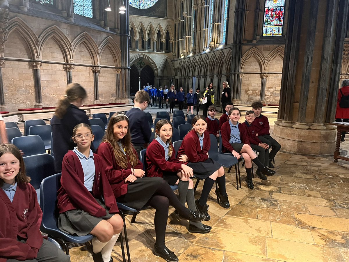 We are proud to be here at Lincoln Cathedral for the Y6 Church Schools’ Festival @the_laat @lincolndbe #together #churchschools