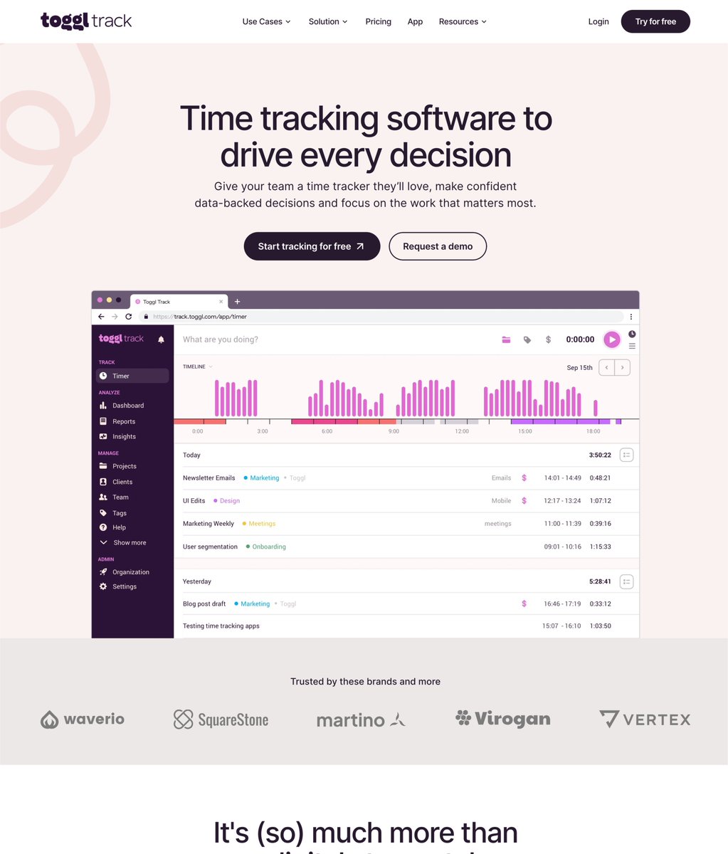 gracesaraswati's tweet photo. I partially redesigned Toggl's landing page using Framer to exercise my design skills. Their app is fantastic, but I thought the landing page could use a fresh look.
I’m excited to share the before → after and hear your thoughts! 👇 #buildinpublic #designroast https://t.co/iKUequFIGu