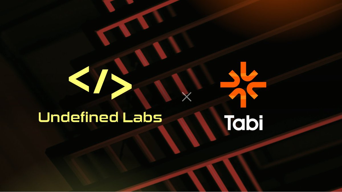 </Undefined Labs x Tabi> Undefined Labs is thrilled to announce a strategic partnership with @Tabichain , the first modular Cosmos Layer 1 blockchain. This partnership is set to support TabiChain's ambitious expansion into the Asian gaming market through targeted research and