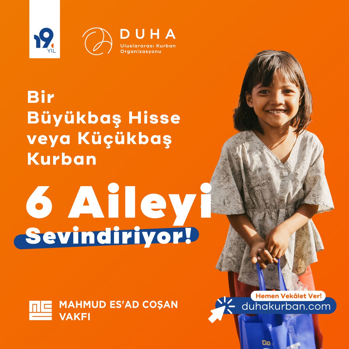 DuhaKurban's tweet photo. Vekâletinizle emanet ettiğiniz her bir büyükbaş kurban hisseniz,  4'er kg kemiksiz et paketi olarak  6 aileyi sevindiriyor.

Vekâlet vermek ve detaylı bilgi almak için: https://t.co/gvgrwWCGwz  

Mahmud Es'ad Coşan Vakfı DUHA 19.Uluslararası Kurban Organizasyonu  

#DUHA #Kurban https://t.co/SjVNoBwkXz