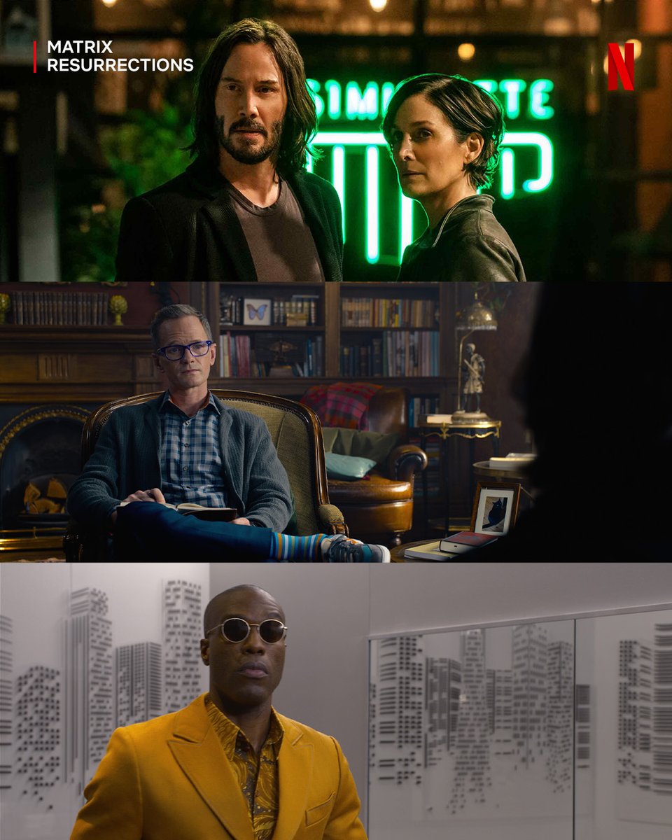 NetflixPelis's tweet photo. 🔵 ¿Y si tuvimos elección pero nos tomamos la pastilla azul para seguir en la Matrix? 🔴
'Matrix Resurrections' ya está disponible. https://t.co/td0GEfljze