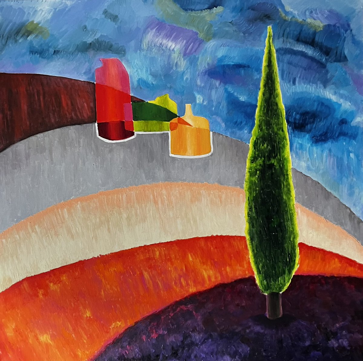 pat31551's tweet photo. Cipresso - olio su tela - 100x100 https://t.co/6fmgDRxpjy