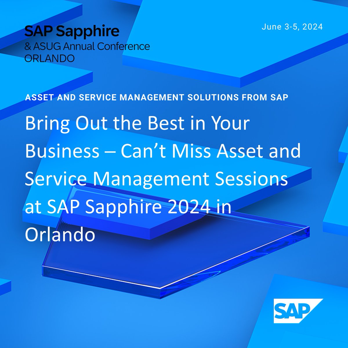 Erivial's tweet photo. Join us at SAP #Sapphire &amp; #ASUG Annual Conference in #Orlando on June 3-5 for an immersive experience in Asset and Service Management! 

Check out the can't-miss sessions we've lined up for you👇
https://t.co/qaWgQ3Tk2b

#AssetManagement #ServiceManagement https://t.co/iCwb4FeyZn