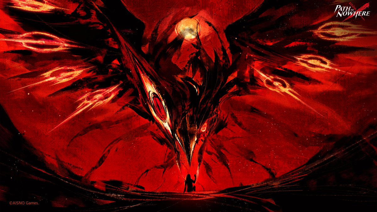 PathtoNowhereEN's tweet photo. ■ Event Wallpaper 03
At dawn's first light,
Ancient root calls,
Golden crow soars high.
#PathtoNowhere #PTN #OdetoSun https://t.co/Q4t7gSDOFM