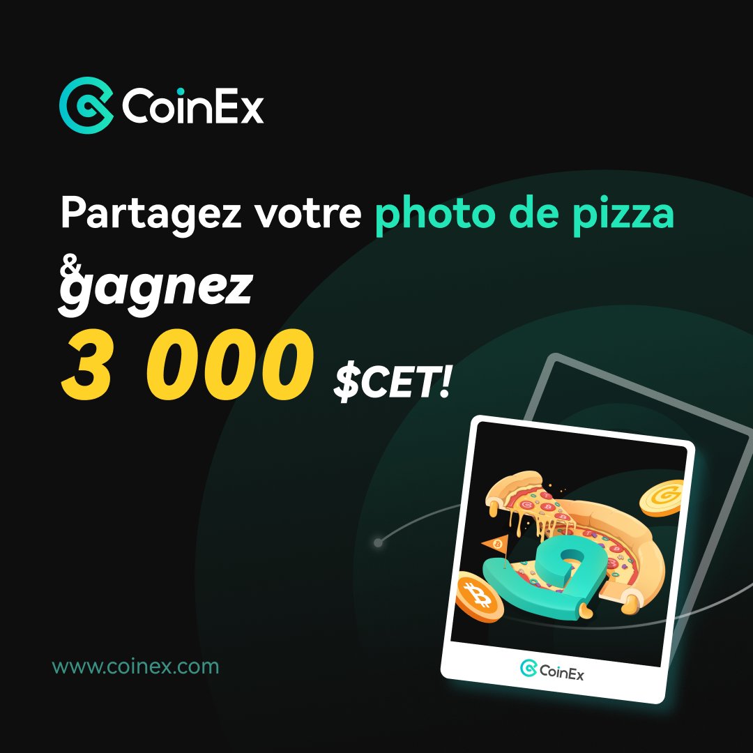 Montrez votre pizza ! Les heureux gagnants se partageront 3 000 $CET. 🥳🥳

Voici comment participer :
🩷 Commentez avec la photo de votre pizza ou des images de pizza générées par l'IA (faites en sorte qu'elles aient l'air réelles)
🩷 Utilisez les hashtags #CoinEx #CoinExPizza