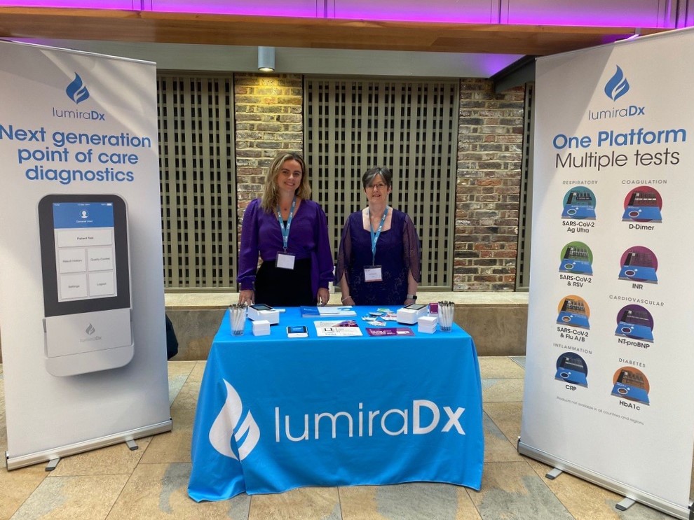 LumiraDx's tweet photo. Today &amp; tomorrow we're at @PCCS_UK's 4th Spring Conference: Case Studies in Cardiovascular Disease in London. Meet our team to find out about our LumiraDx Platform &amp; range of #pointofcare tests in minutes - #NTproBNP, #HbA1c, #DDimer, #INR &amp; #CRP https://t.co/xsWCFVV9j1