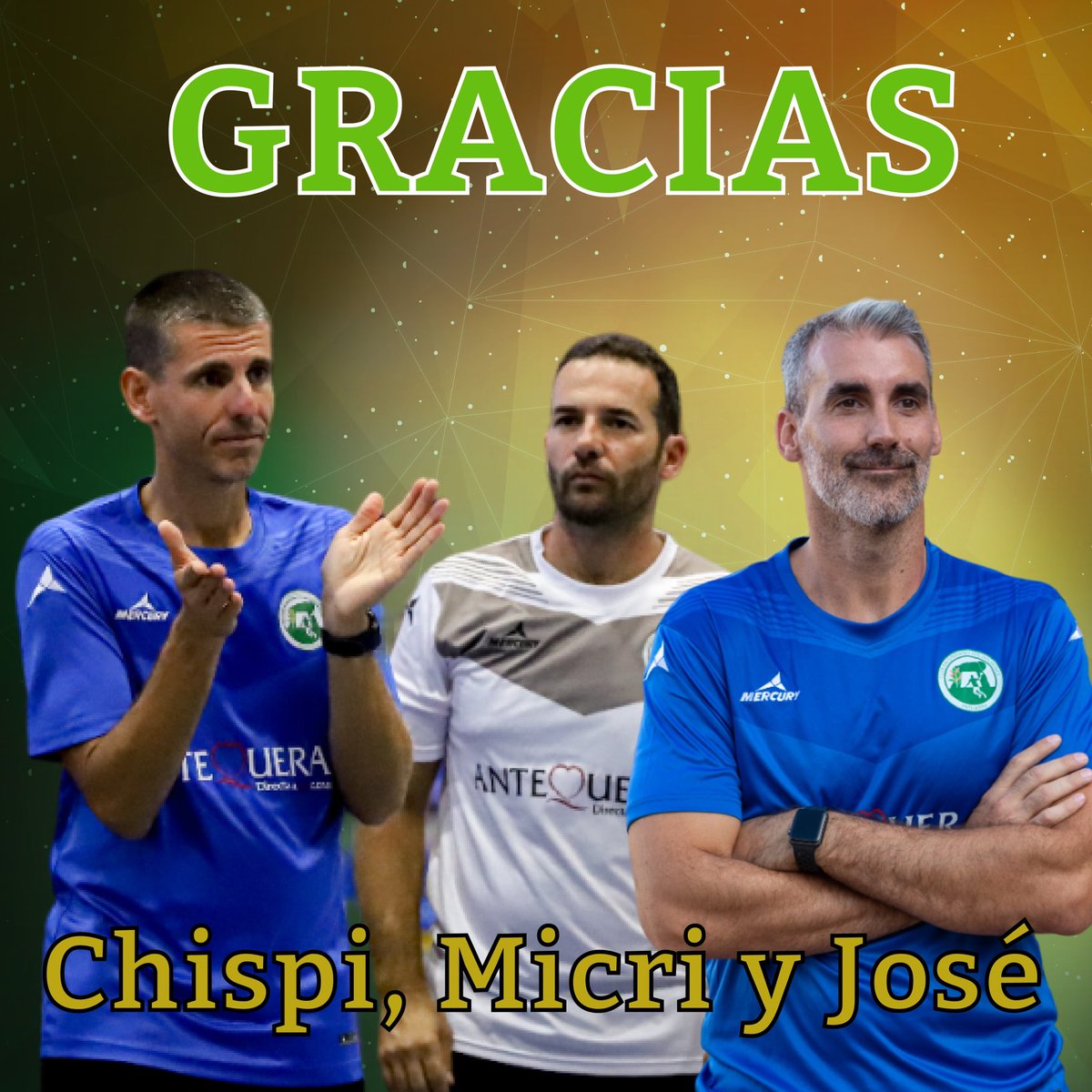 ➡️Como ya es sabido, el cuerpo técnico formado por <a href="/_chispi_/">Juan Antonio Vázquez</a> , <a href="/MicriRueda/">Micri Rueda Román</a> y José no seguirá dirigiendo al primer equipo en la 24/25.

Acabada la temporada queremos darles las #Gracias por su gran trabajo ¡Os deseamos lo mejor!

#MuchoVerde 💚 #EsteVerdeContagia #SomosDeBalonmano