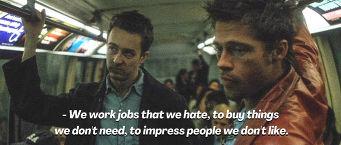 8 most influential lines from movies about life: 1. Fight Club