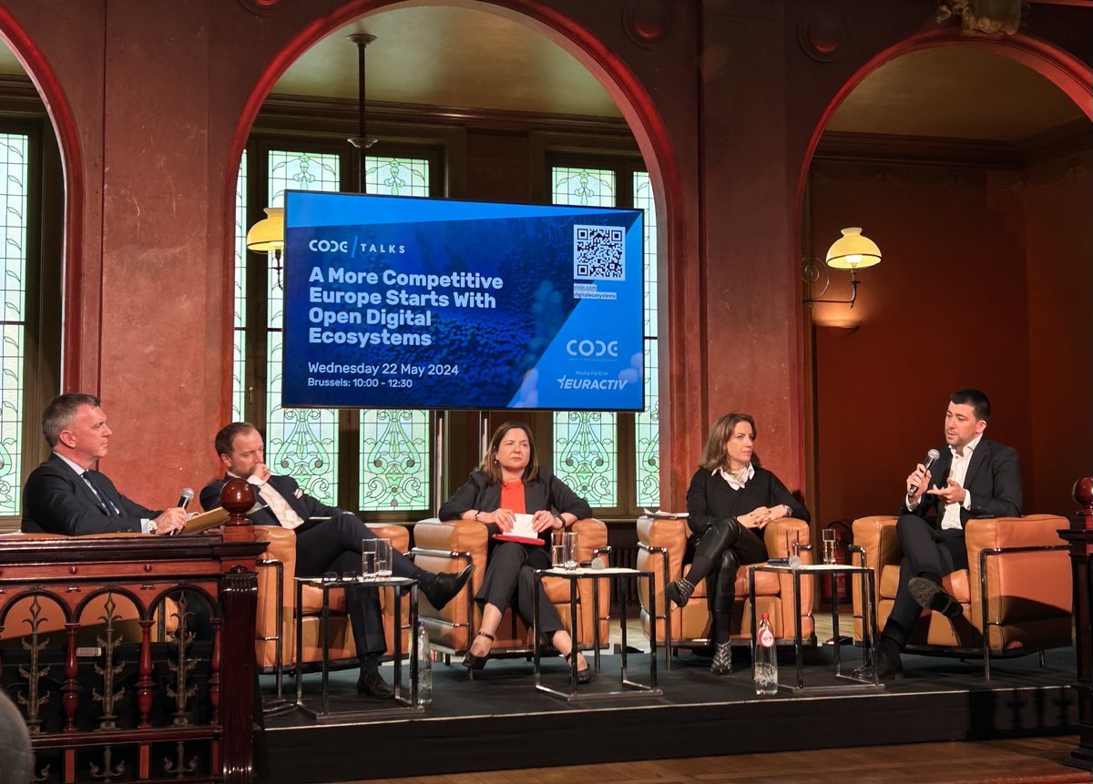 CODE (@code_org_) on Twitter photo 💡 How can we foster European competitiveness via #OpenDigitalEcosystems?
Perspectives from <a href="/CBScph/">Copenhagen Business School</a>'s <a href="/CarmeloCennamo/">Carmelo Cennamo</a>, <a href="/Meta/">Meta</a>'s <a href="/mjimenm/">Marisa Jiménez Martín</a>, MEP <a href="/anamiguel1981/">Ana Miguel dos Santos</a> and <a href="/beuc/">The Consumer Voice</a>'s <a href="/Claudi0Teixeira/">Cláudio Teixeira</a> on our panel today. Moderated by <a href="/BrianMaguireEU/">Brian Maguire</a>
#CODETalks 💡 How can we foster European competitiveness via #OpenDigitalEcosystems?
Perspectives from <a href="/CBScph/">Copenhagen Business School</a>'s <a href="/CarmeloCennamo/">Carmelo Cennamo</a>, <a href="/Meta/">Meta</a>'s <a href="/mjimenm/">Marisa Jiménez Martín</a>, MEP <a href="/anamiguel1981/">Ana Miguel dos Santos</a> and <a href="/beuc/">The Consumer Voice</a>'s <a href="/Claudi0Teixeira/">Cláudio Teixeira</a> on our panel today. Moderated by <a href="/BrianMaguireEU/">Brian Maguire</a>
#CODETalks