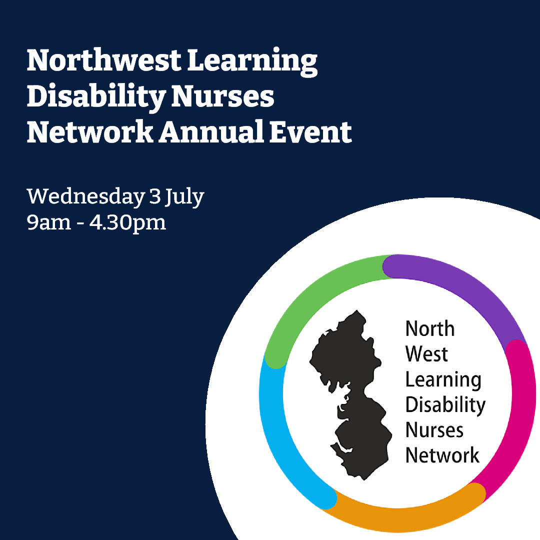 Edge Hill University School of Nursing and Midwifery are hosting this year's NW Learning Disability Nurses Network Annual Event:

📅 Wednesday 3 July
🕒 9am - 4.30pm
📌 H1