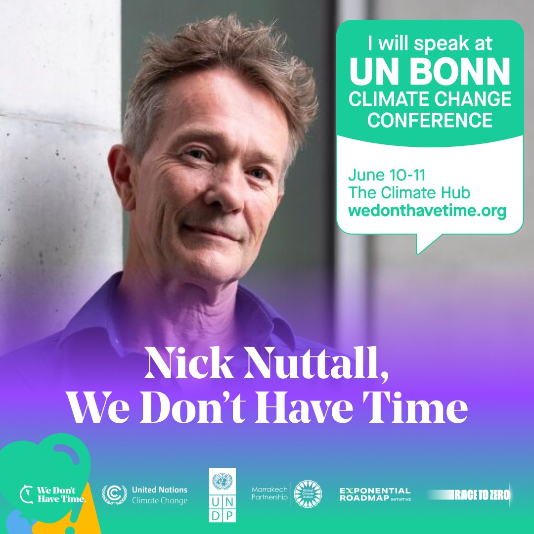 📢 Get ready for the @UNFCCC Bonn conference! Our hosts @RJCatarina & @Nick_Nuttall will guide you through our Climate Dialogues with climate changemakers & experts.🌍 Join our live broadcast from #SB60 on June 10-11. 🗓️ Register now for free!👇 wedonthavetime.org/events/bonn2024