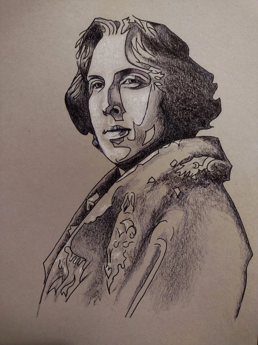 Oscar Wilde by Maidenhead-based artist Juliet Pleming - completed on International Academic Freedom Day, 20th May 2024